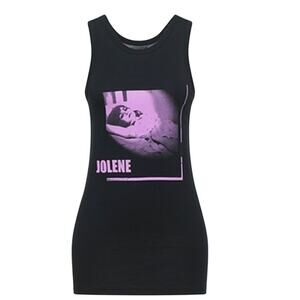 Ann Demeulemeester Jolene print Tank Top purple and black